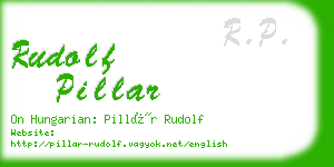 rudolf pillar business card